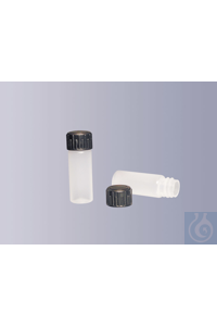 Bottle made of PE, natural, complete with black screw cap, 5 ml, D 15 x H 45...